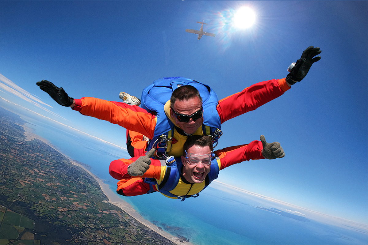 Saut en parachute tandem